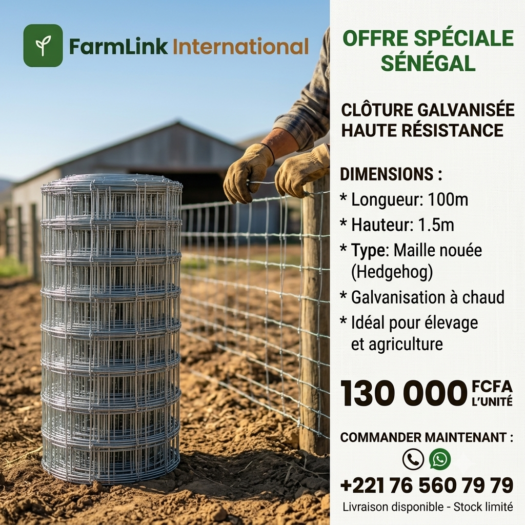 Rouleau de grillage 100 m × 1,5 m