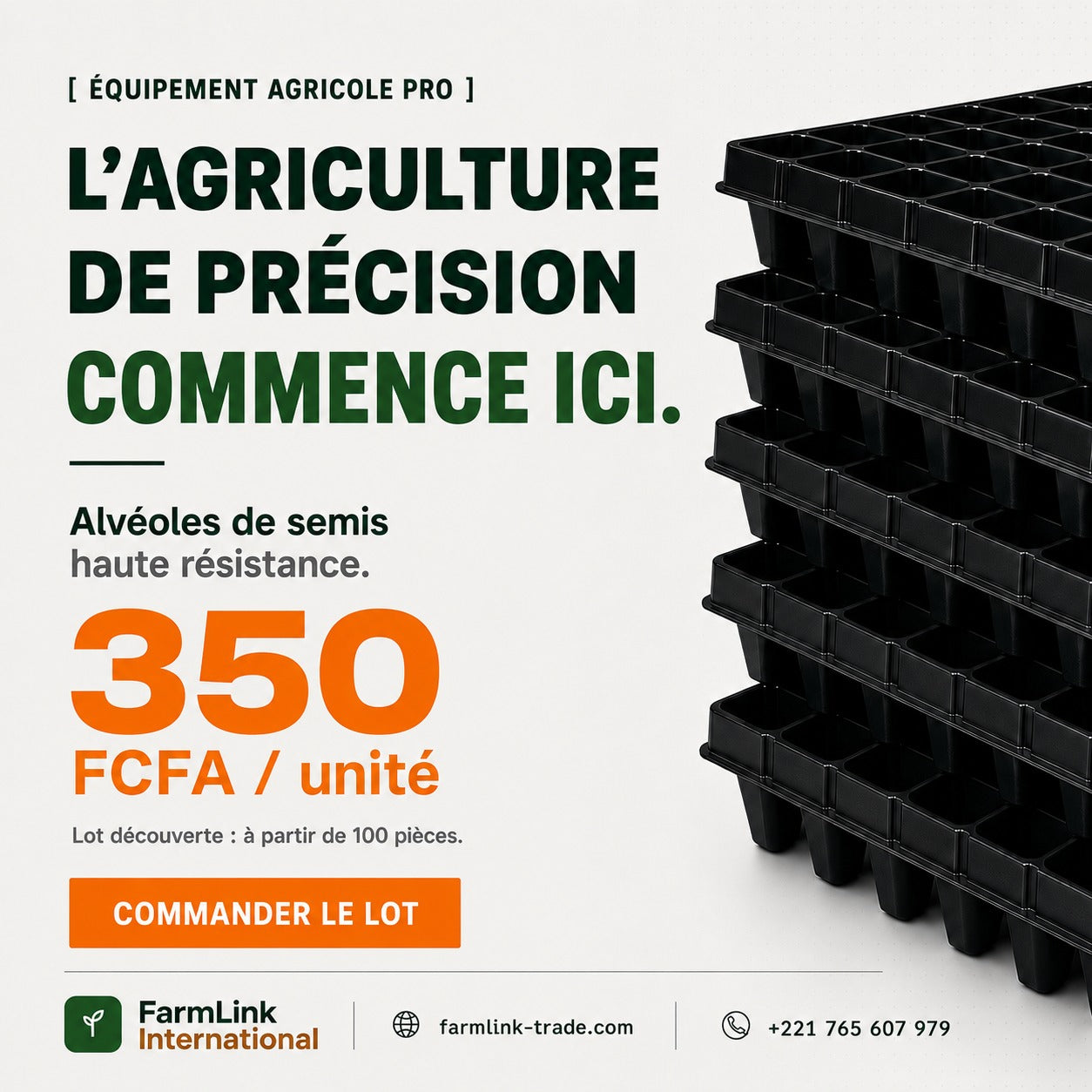 Plateau de semis alvéolé